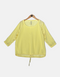 Drawstring Hem 3/4 Sleeve Top for Women – Yellow