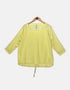 Drawstring Hem 3/4 Sleeve Top for Women – Yellow