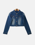 Classic Faded Cropped Denim Jacket