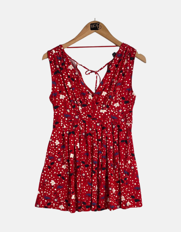 Red floral dress FM