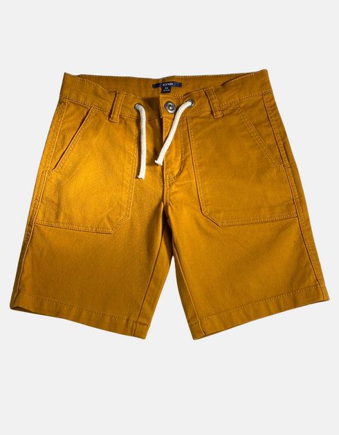 Boys' Mustard Drawstring Cargo Shorts