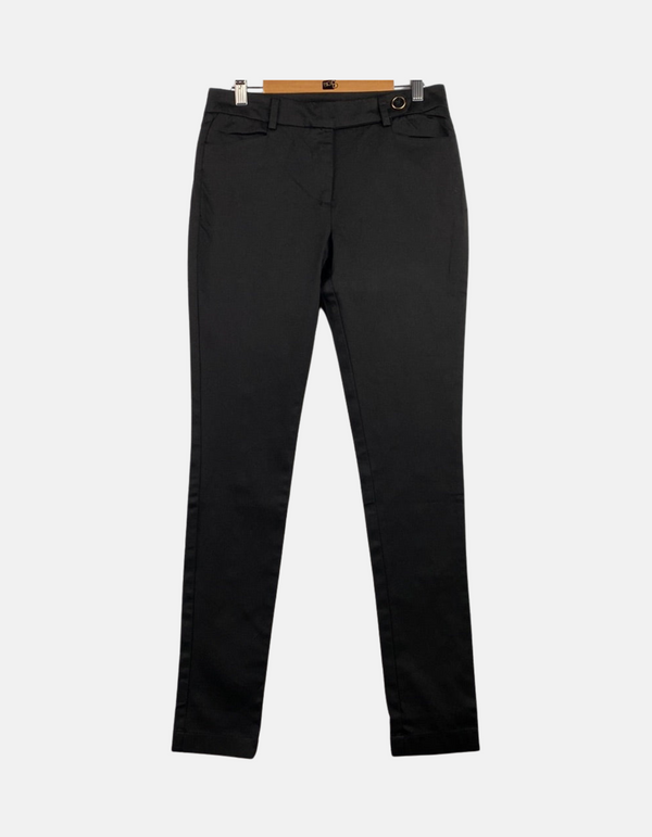 Sleek Black Slim-Fit Trousers