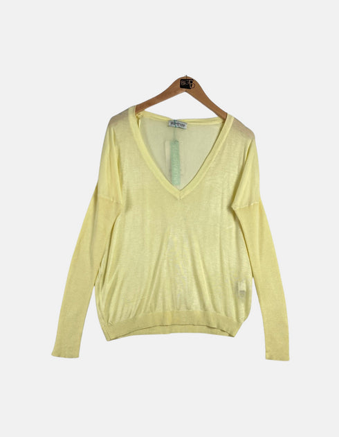Lightweight V-Neck Sweater for Women – Yellow