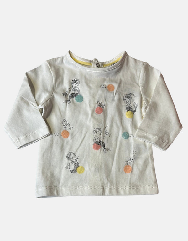 Whimsical Mermaid Long-Sleeve Top for Babies