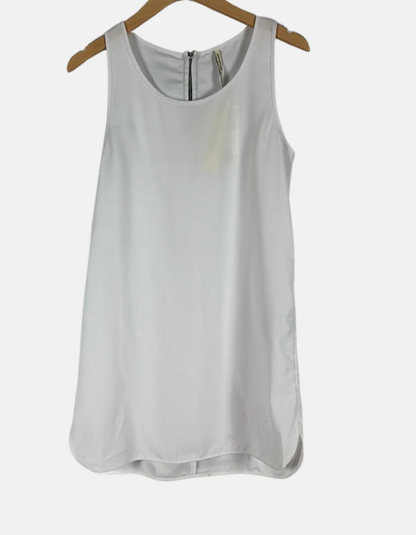 Sleek Silver Zip-Back Tank