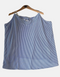 Striped Off-Shoulder Tie-Strap Top for Women