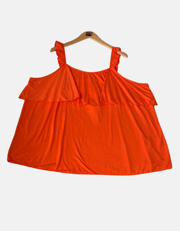 Women's Ruffled Off-Shoulder Sleeveless Top