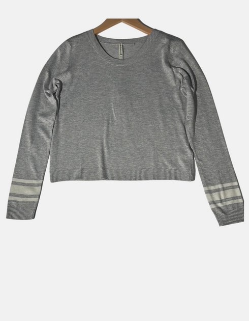 Versatile Grey Crop Sweater