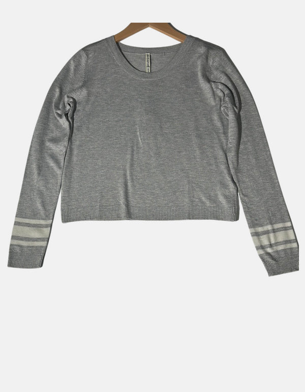 Versatile Grey Crop Sweater