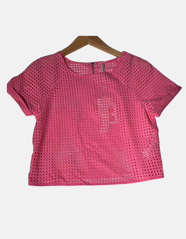 Mesh Cropped Top for Women – Short Sleeve
