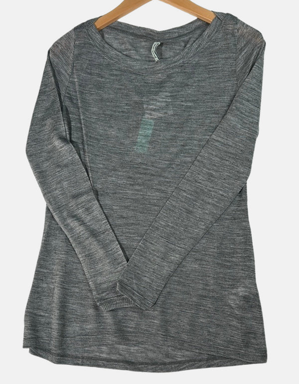 Heathered Charcoal Long-Sleeve Tee