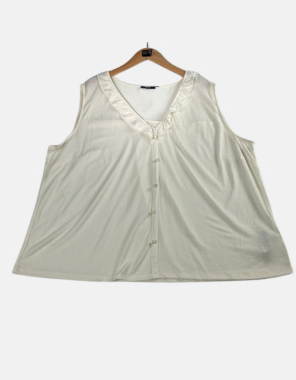 Serene Ivory Button-Up Tank