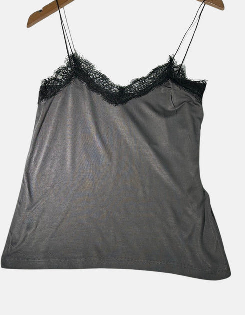 Midnight Lace-Trimmed Camisole