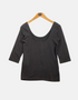 Essential Black 3/4 Sleeve Scoop Neck Top