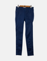 Navy Slim-Fit Trousers with Seam Detailing