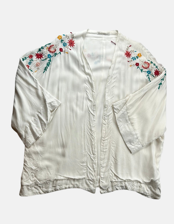 Embroidered Elegance Bomber Jacket F