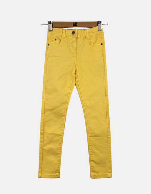 Bright Yellow Skinny Jeans for Kid Girls – Casual Fit