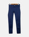 Navy Blue Slim-Fit Casual Pants