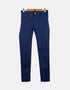 Navy Blue Slim-Fit Casual Pants