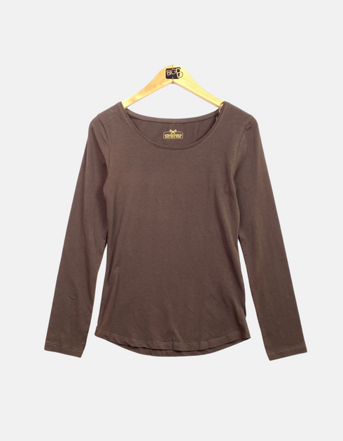 Classic Long-Sleeve Brown Tee