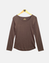 Classic Long-Sleeve Brown Tee