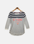 White &blue line T-shirt FM