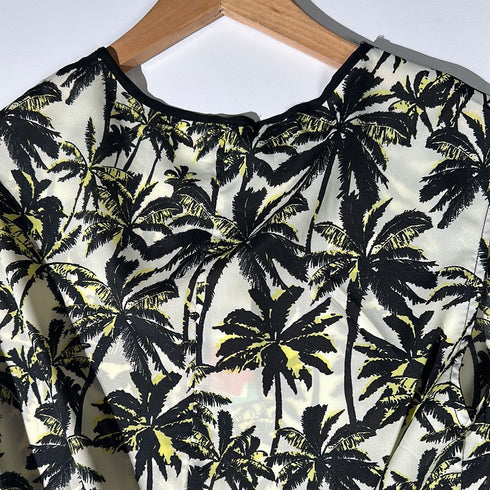 Tropical Tie-Waist Blouse