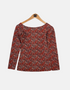 Maroon floral blouse FM