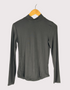 Slate Gray Mock Neck Jersey Top F