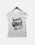 White T-shirt print FM