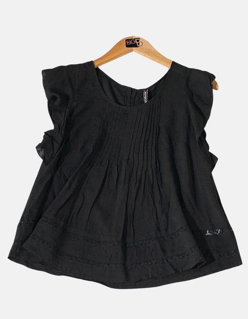 Women's Ruffled Sleeve Pintuck Blouse