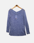 Heathered Blue Long-Sleeve Lightweight Top