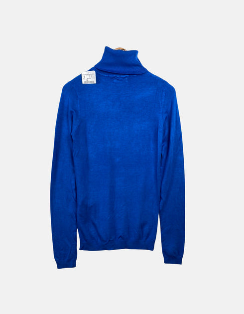 Classic Royal Blue Turtleneck Sweater