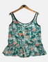 Tropical Floral Peplum Tank Top