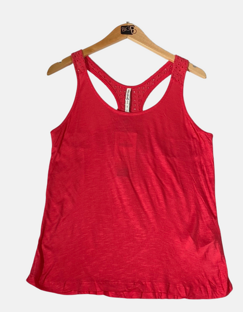 Racerback Eyelet Detail Tank Top