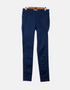 Navy Slim-Fit Trousers with Seam Detailing