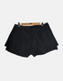 Black Pleated Skort with Built-in Shorts
