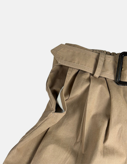 High-Waisted Pleated Shorts with Belt