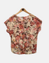 Vintage Floral Print Sheer Blouse