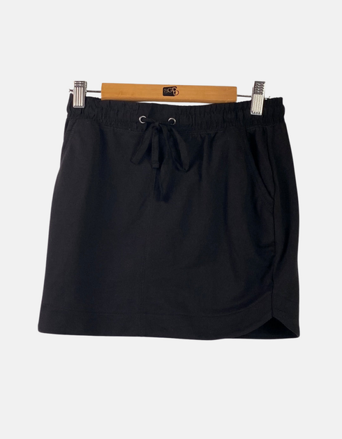Casual Black Drawstring Skirt