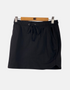 Casual Black Drawstring Skirt
