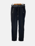 Black Drawstring Joggers with Zipper Pockets