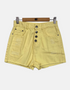 High-Waisted Distressed Denim Shorts for Women – Yellow