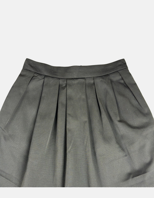 Black Pleated A-Line Skirt