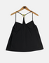 Black Embellished Back Strap Cami Top