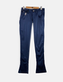 Navy Slim Fit Low-Rise Flare Pants