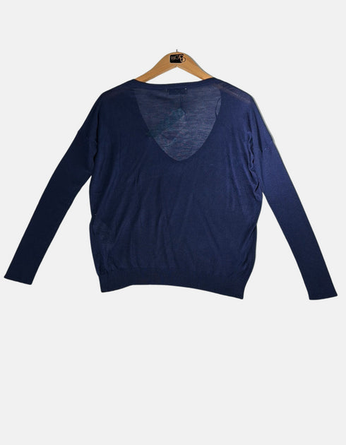 Midnight Blue V-Neck Sweater