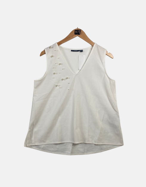 White pearl blouse FM
