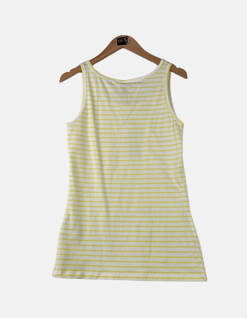 White Yellow striped Tank FM