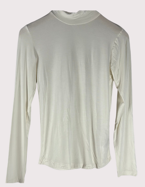 Ivory Elegance High Collar Top